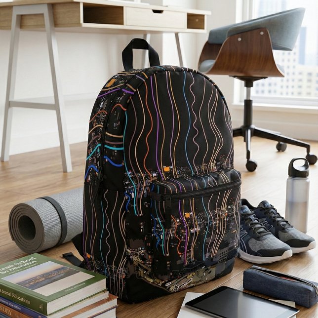 Boston City Lights Bedruckter Rucksack (Von Creator hochgeladen)
