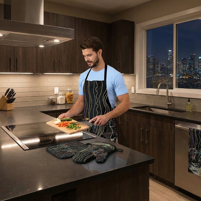 Boston City Lights Ofenhandschuh & Topflappen-Set (Von Creator hochgeladen)