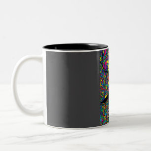 Boston City Map - Abstrakte Kunstdruckerei Zweifarbige Tasse