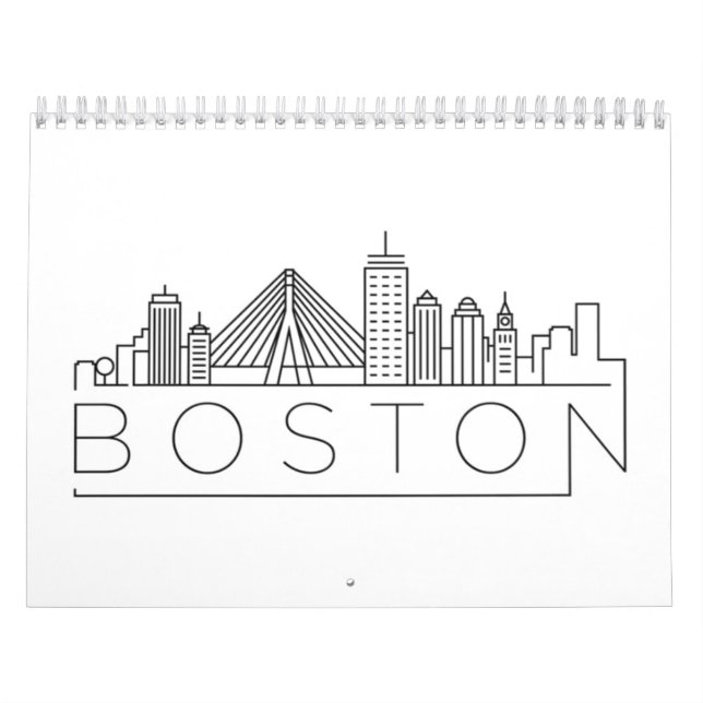 Boston City Skyline, Boston Ma Kalender (Titelbild)