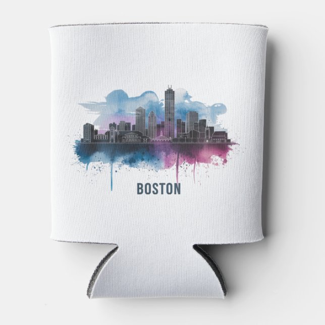 Boston City Skyline, Boston Ma Skyline Dosenkühler (Vorderseite)
