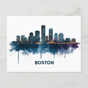 Boston City Skyline, Boston Ma Skyline Kaffeetasse Postkarte