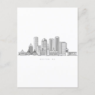 Boston City Skyline, Boston ma skyline Postkarte