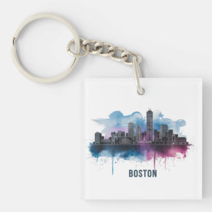 Boston City Skyline, Boston Ma Skyline Schlüsselanhänger