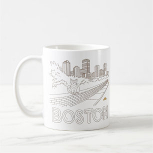 Boston City Skyline, Boston Ma Us Skyline Kaffeetasse
