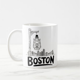 Boston City Skyline, Boston Ma Us Skyline Kaffeetasse
