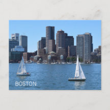 Boston City Skyline Segelboote Hafen Reisen