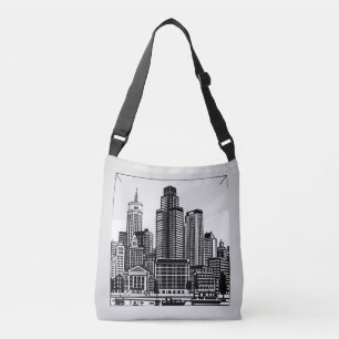 Boston City Skyline Tragetaschen Mit Langen Trägern