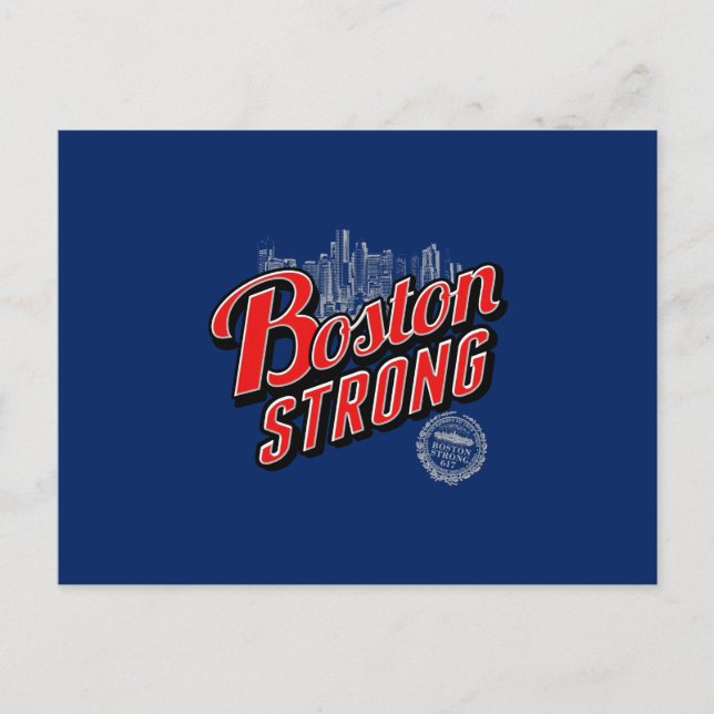 Boston City Strong Erinnerungen Postkarte (Vorderseite)