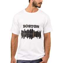 Boston Cityscape Mens Tee Shirt