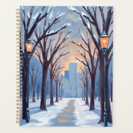 Boston Common | Winter Snowfall Watercolor Planer