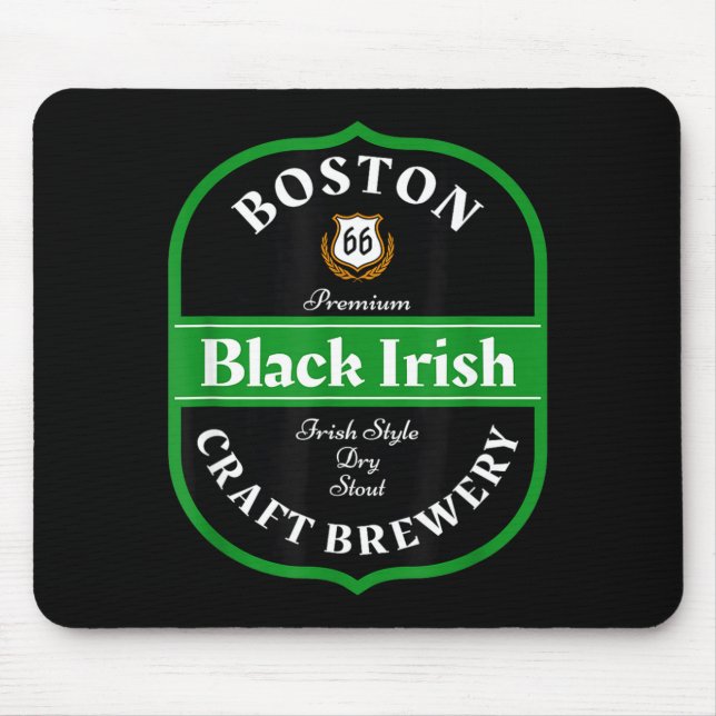 Boston Craft Brewery Boston Black Irish Stout Nove Mousepad (Vorne)