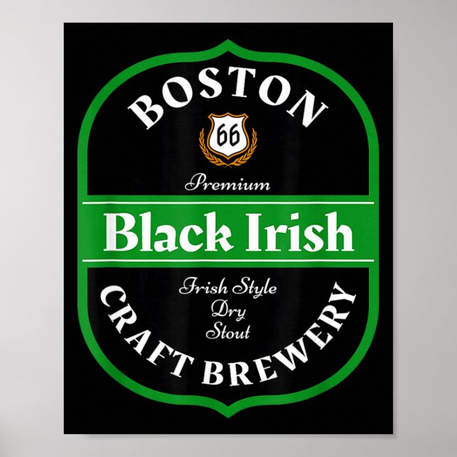 Boston Craft Brewery Boston Black Irish Stout Nove Poster (Vorne)