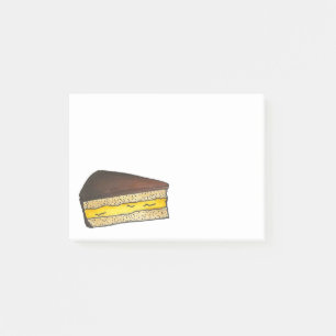 Boston Cream Pie Slice Dessert Feinschmecker Post Post-it Klebezettel