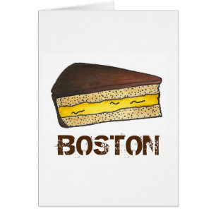Boston Creme Pie Slice Dessert Massachusetts