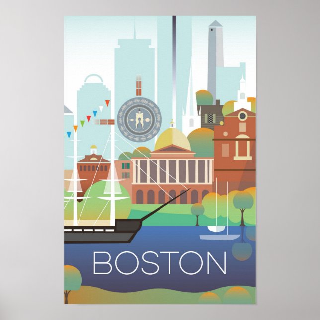 Boston Druck Poster (Vorne)