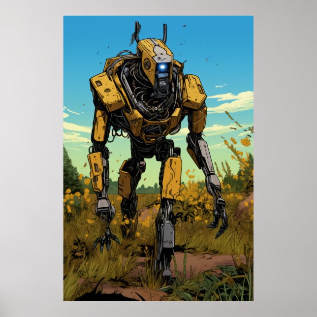 Boston Dynamics Robot in Hot Prairie Poster (Vorne)