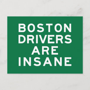 Boston-Fahrer sind verrückt Postkarte