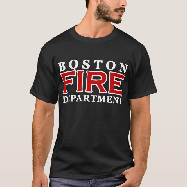 Boston-Feuerwehr-große Abteilungs-Aufgabe Boston T-Shirt (Vorderseite)