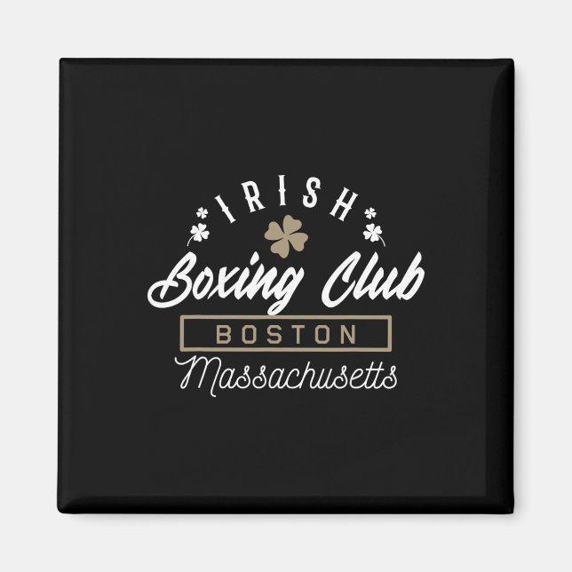 Boston Fighting Geschenke Design Irish Boxing Gesc Magnet (Vorne)