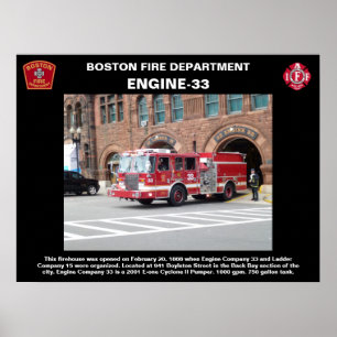 Boston Fire Dept. Motor-33 Poster