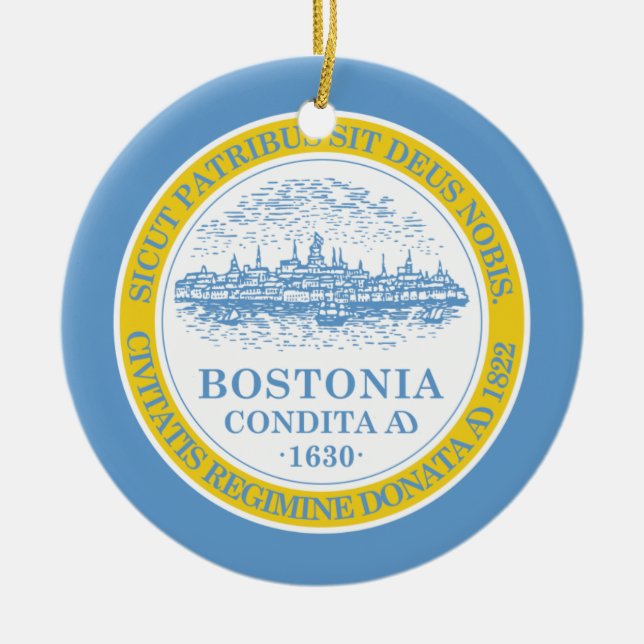 Boston Flag Keramikornament (Vorne)