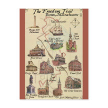 Boston Freedom Trail Postkarte
