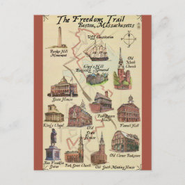Boston Freedom Trail Postkarte