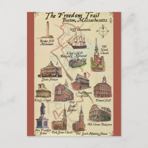 Boston Freedom Trail Postkarte