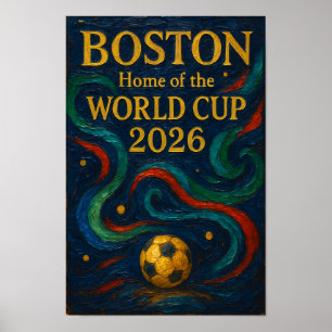 Boston Fußball Kunst 2026 Fußball Design Poster