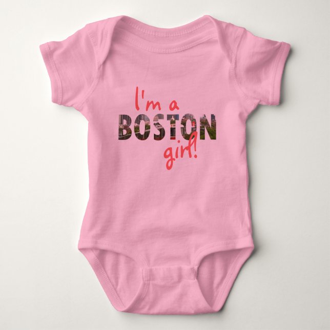 Boston Girl! Baby Strampler (Vorderseite)