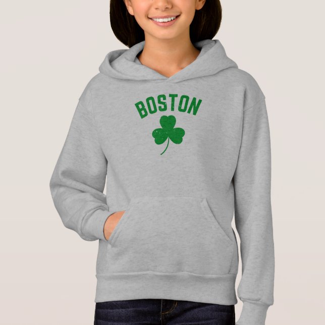 Boston Green Lucky Kleeblatt Hoodie (Vorderseite)
