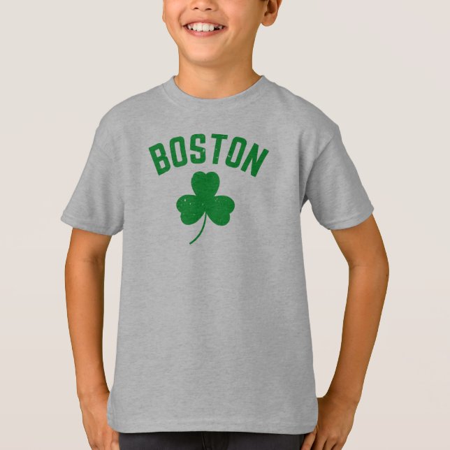 Boston Green Lucky Kleeblatt T - Shirt (Vorderseite)