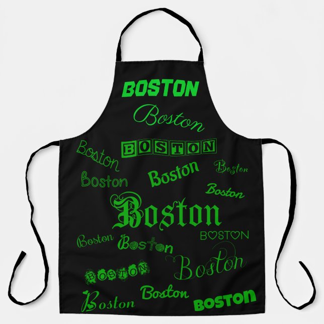 Boston Green Schriftartes Schürze (Vorderseite)
