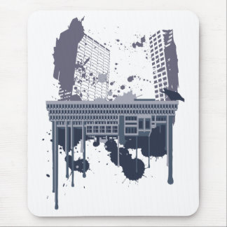 Boston grob (blaue Version) Mousepad