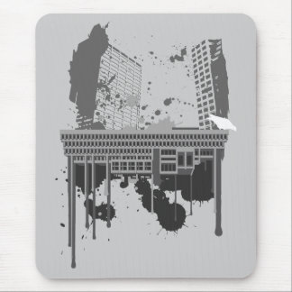 Boston grob (graue Version) Mousepad