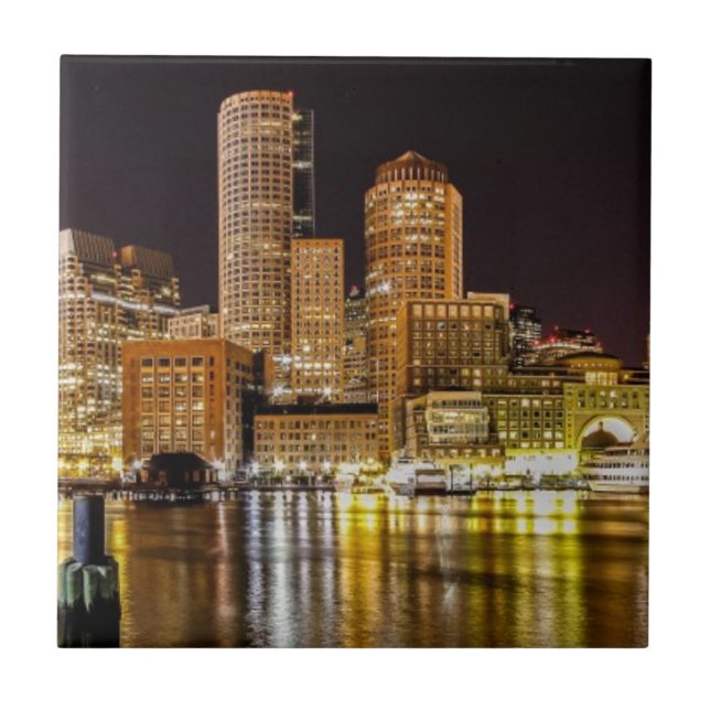 Boston-Hafen Fliese (Vorderseite)