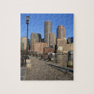 Boston Hafen und Skyline. Boston ist einer der Puzzle