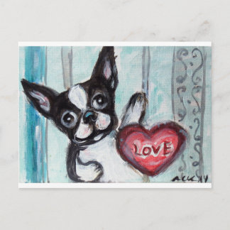 Boston Happy Heart Postkarte
