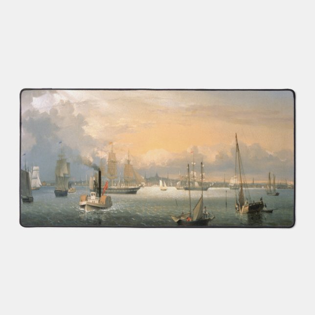 Boston Harbor 1854 Schreibtischunterlage (Vorderseite)