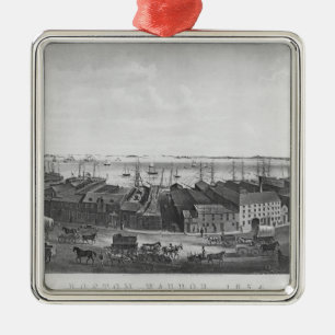 Boston Harbour, 1854 Silbernes Ornament