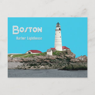 Boston Harbour Lighthouse Postkarte