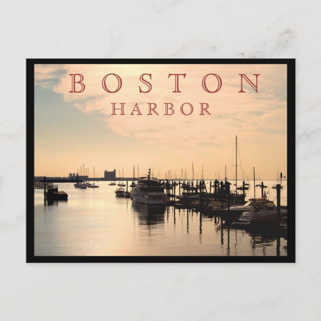 Boston Harbour Postkarte (Vorderseite)