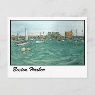 Boston Harbour Postkarte