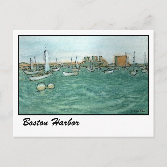 Boston Harbour Postkarte (Vorderseite)