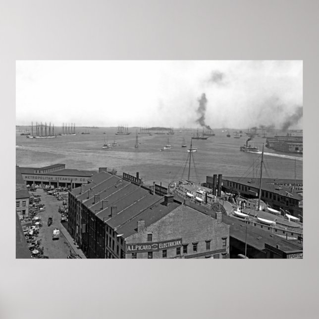 Boston Harbour - Überblick Poster (Vorne)