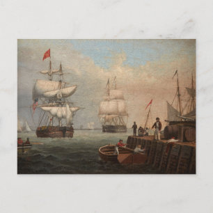 Boston Harbour von Fitz Henry Lane Postkarte