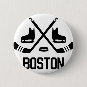 Boston-Hockey Button
