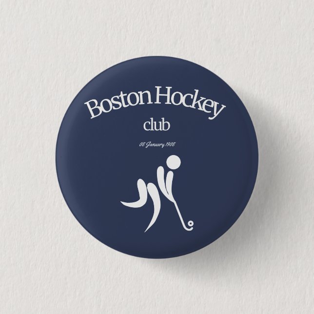 Boston Hockey Club T - Shirt Button (Vorderseite)