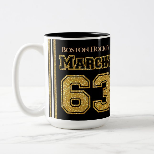 Boston Hockey Marchy 63 Zweifarbige Tasse (Links)